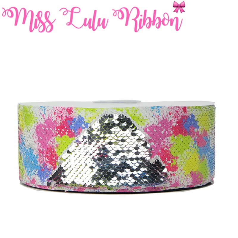 3 &quot75 мм градиентный Радужный волны точки двойной Реверсивный серебряный &amp