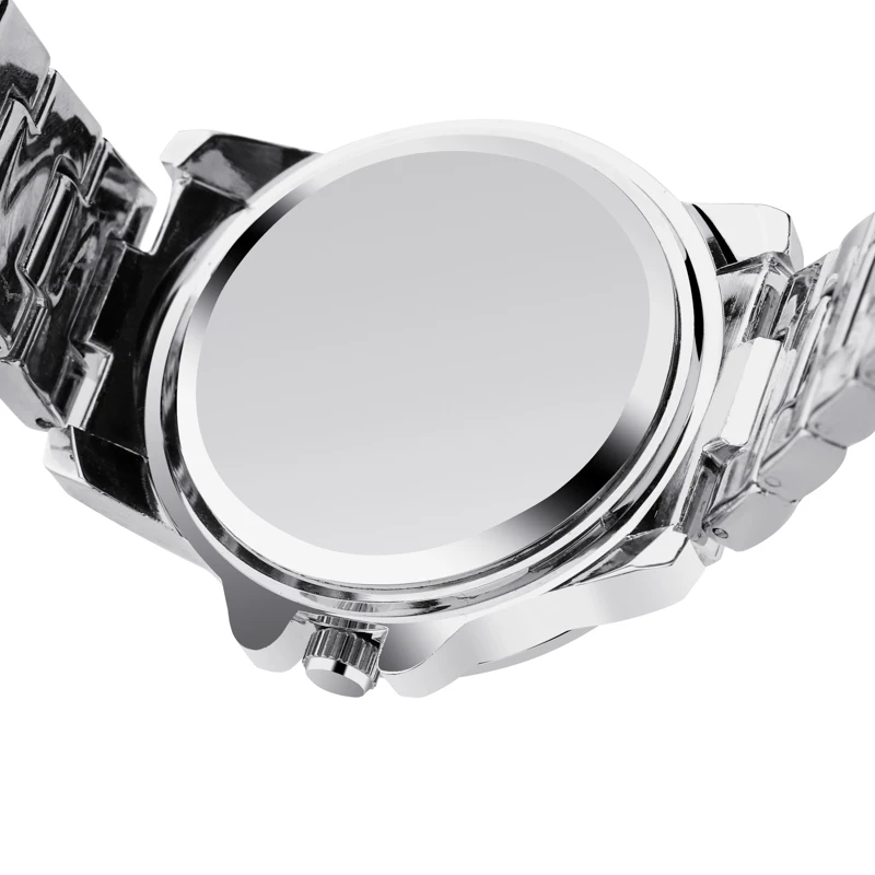 Часы TOPGRILLZ Iced Out Diamond кварцевые часы из нержавеющей стали золотого и серебряного