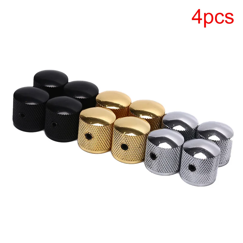 

4pcs Guitar Bass Dome Tone Knobs For Electric Guitar/Bass Volume Control Knobs Guitar Parts & Accessories with wrench
