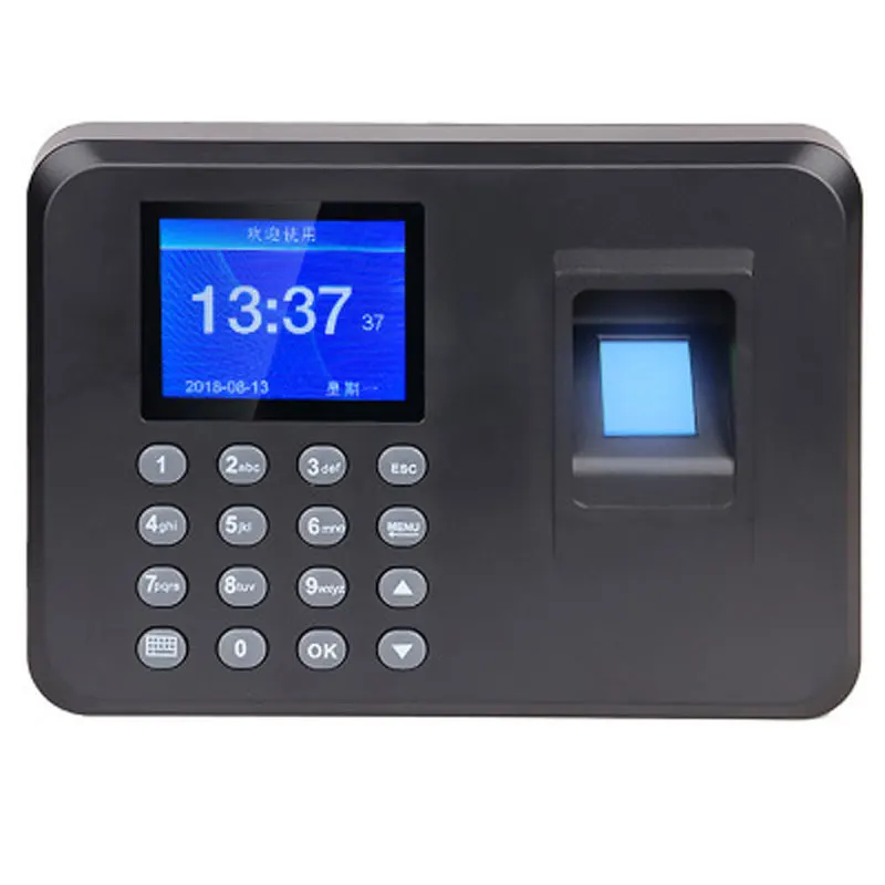Черный USB Password Biometric Fingerprint Time Office Attendance Clock Recorder Employee Electronic Access Control Machine - Цвет: Черный