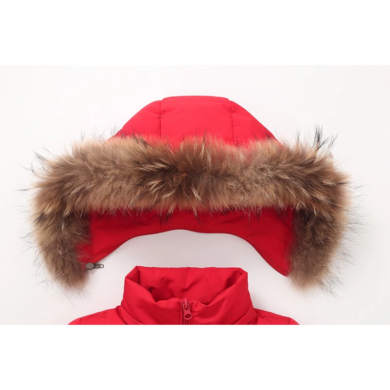Winter Baby Jacket For Girls Boys Down Jacket Kids Warm Fur collar Hooded Outerwear Coat Children Clothes 4 6 8 10 11 Years