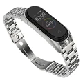 Для Mi Band 5 ремешок совместим умный Браслет Xiaomi Mi Band 6 4 3 ремень Металическая цепочка из нержавеющей стали с NFC Mi 5 глобальная версия браслет