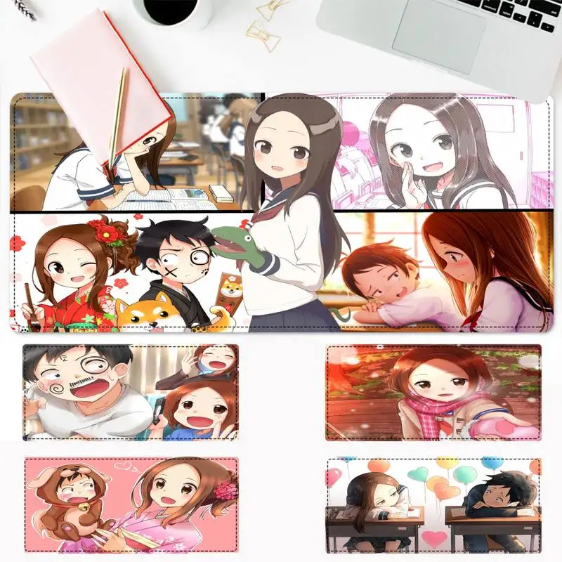 

Brand Teasing Master Takagi san Gaming Mouse Pad Gamer Keyboard Maus Pad Desk Mouse Mat Game Accessories For Overwatch