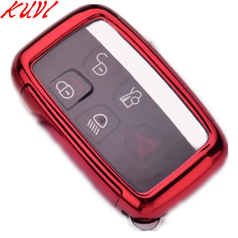 Мягкий чехол для ключей автомобиля из ТПУ для Land Rover A9 Range Rover Sport Evoque Freelander 2 Jaguar XE XJ XJL XF C-X16 V12 гитара F X Typ - Название цвета: red