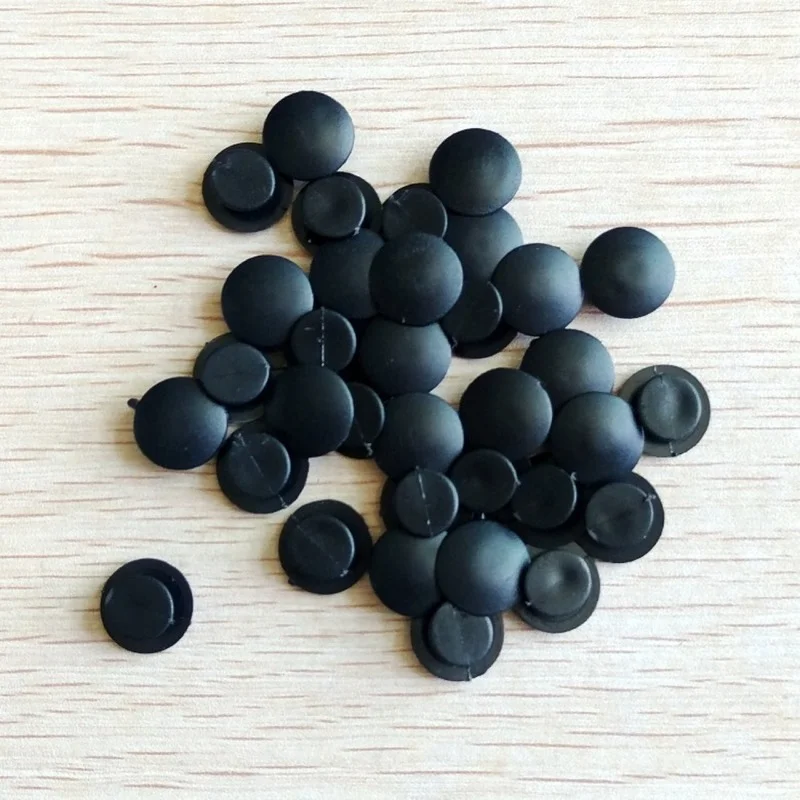 100/200 шт. 1 2 см черные прозрачные пластиковые пуговицы для украшения Crocs сделай сам