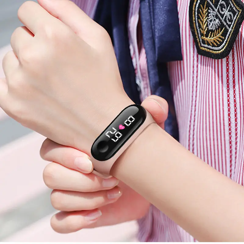 

2021 Children's Watch Led Outdoor Sport Digital Waterproof Clock For Boys Girls Multifunction Electronic WristWatch Kids Watches