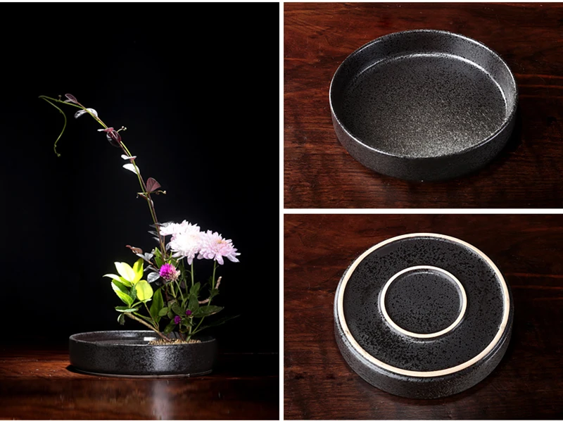 

Japanese Style Vintage Vase Ikebana Creative Home Decor Tabletop Hydroponic Bonsai Flower Pot Water Food Bowl Flower Arrangement