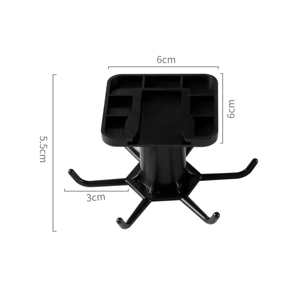 

360 Degrees Rotated Kitchen Hooks Self Adhesive 6 Hooks Home Wall Door Hook Handbag Clothes Ties Bag Hanger Hanging Rack