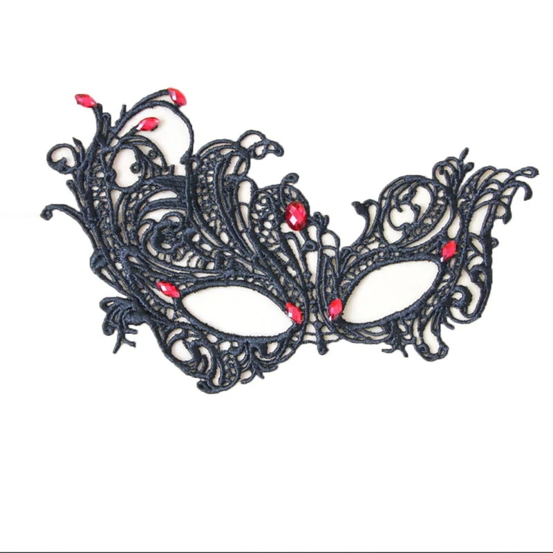 

066C Черная кружевная маска головные уборы Карнавальная Новинка полумаска маска для Хэллоуина косплея принадлежности для вечеринки креативные искусственные