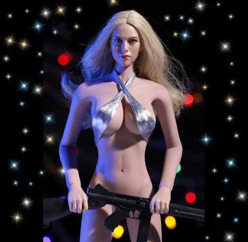 Женский серебряный купальник бикини модель одежды для девушек 12 дюймов 1/6 |