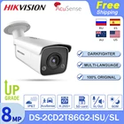 Hikvision, 4K, IP-камера, фотосессия, 8 Мп, DarkFighter AcuSense, внешняя безопасность, Фотокамера, IP67 IR60M, H.265, POE, SD-карта