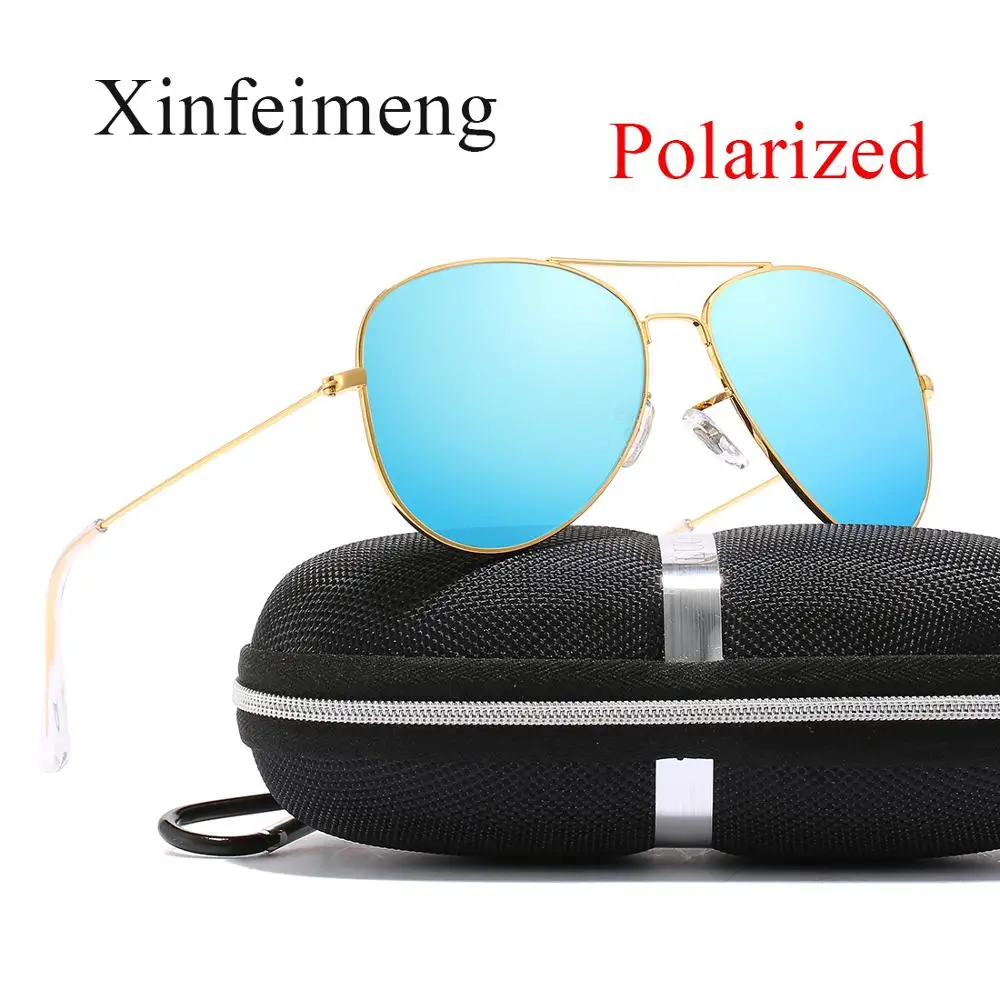 Роскошные брендовые поляризационные женские солнцезащитные очки в стиле пилота