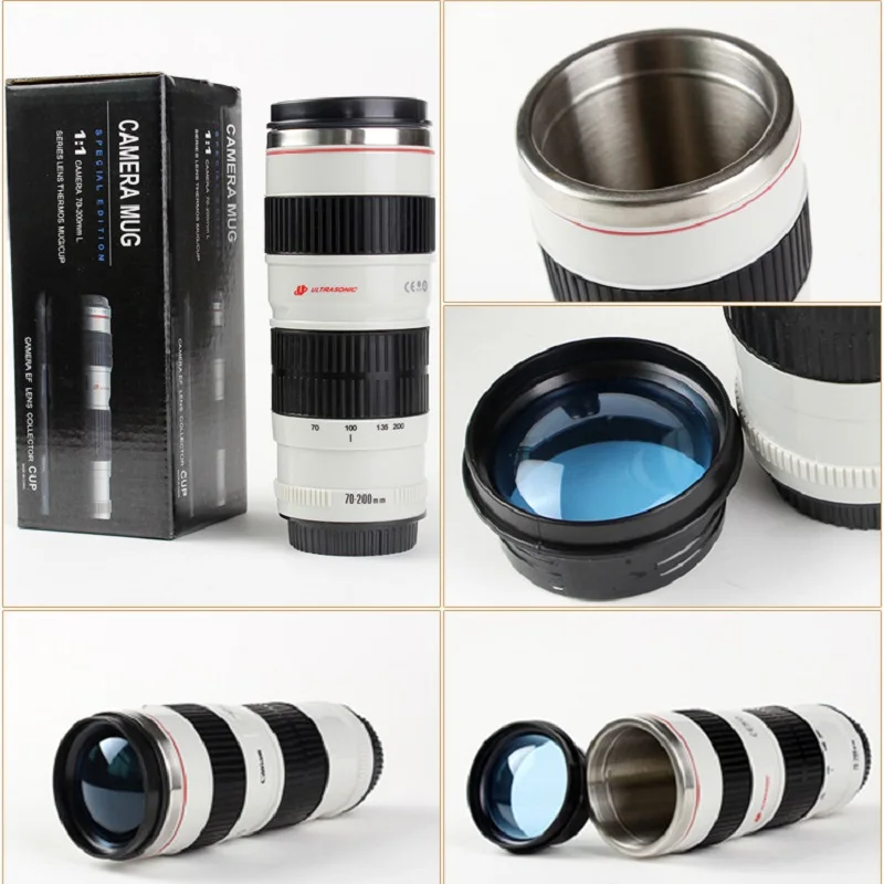 Кофейная кружка с объективом камеры термос из нержавеющей стали фотоизоляцией