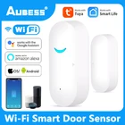 Смарт-детекторы открытой двери Aubess Tuya, домашняя охранная сигнализация, система оповещения Smart Life, Alexa, Google Home