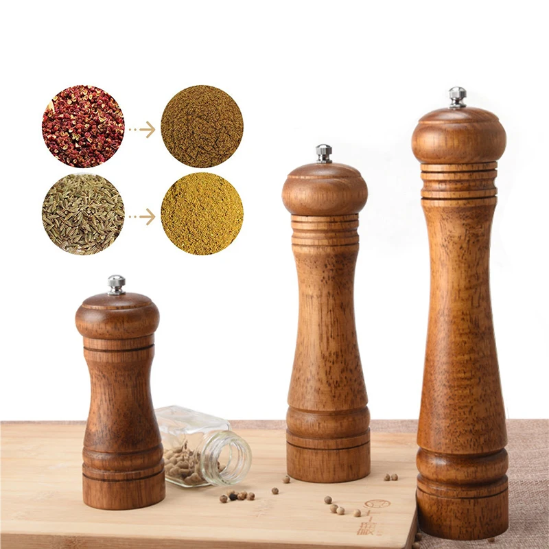 Мельница для специй перца деревянный 5/8/10 дюймов ручной перец Регулируемый
