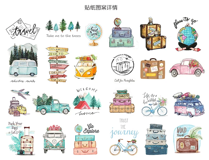 24 шт. сделай сам скрапбукинг ручка-фотоальбом растения деревья автомобиль