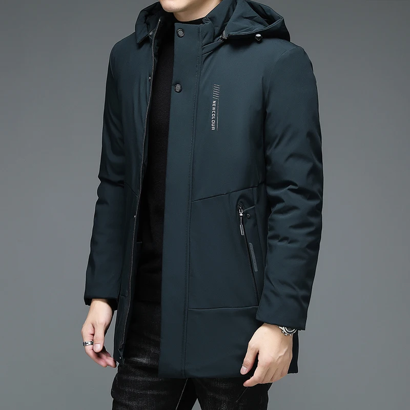 Top Quality Warm Thick Winter New Brand Casual Fashion Mens Parka Jacket Classic Hooded Windbreaker Outerwear Coats Men Clothes
