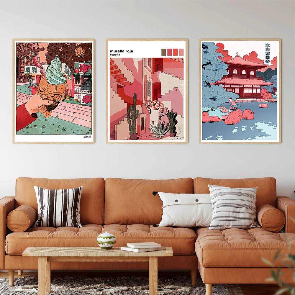 Настенная Картина на холсте мультфильм японское аниме картина с изображением