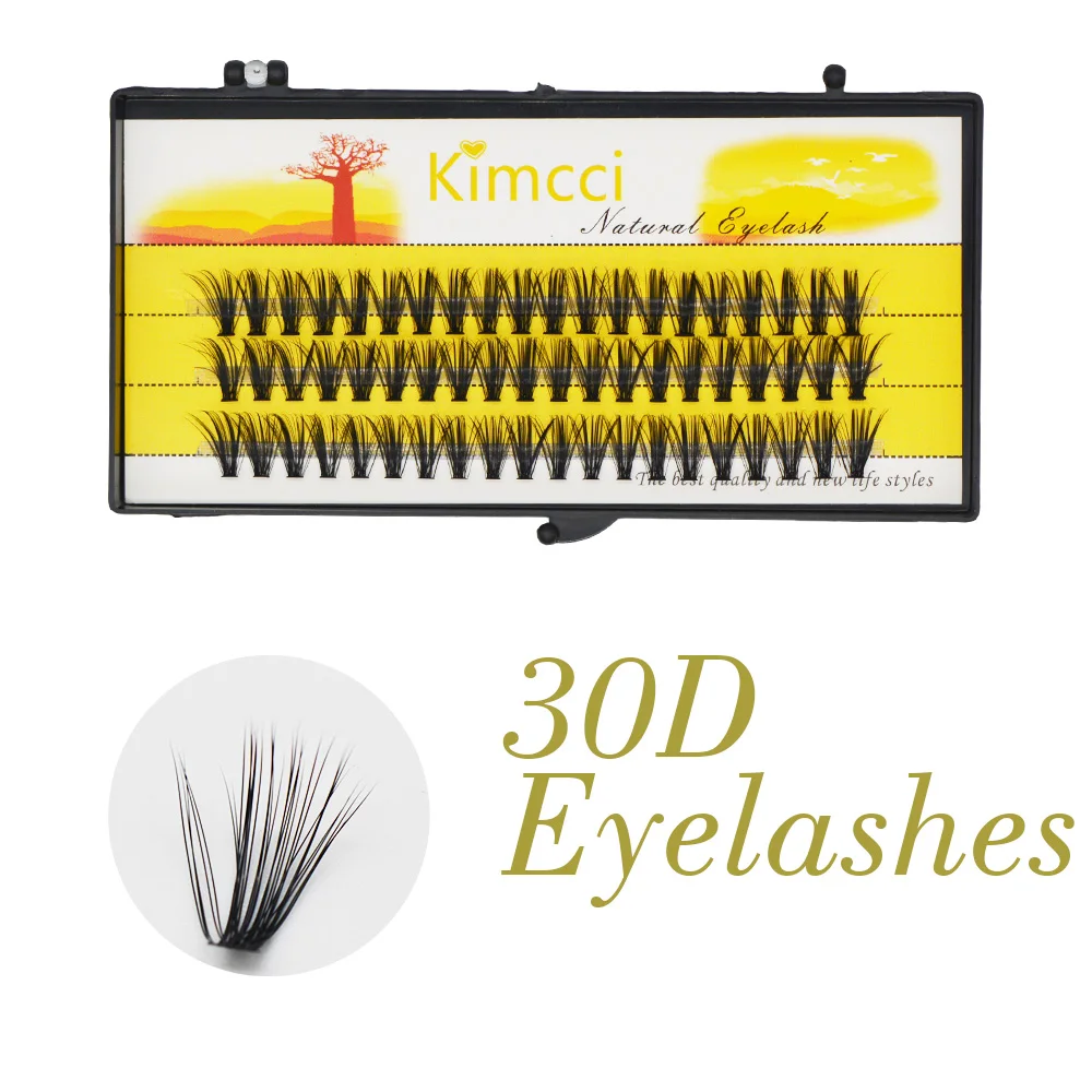 Kimcci Super Bundles 30D Mink Individual Eyelash Extension False 30D Russian Volume Cluster Lashes Natural Faux Makeup Eyelashes