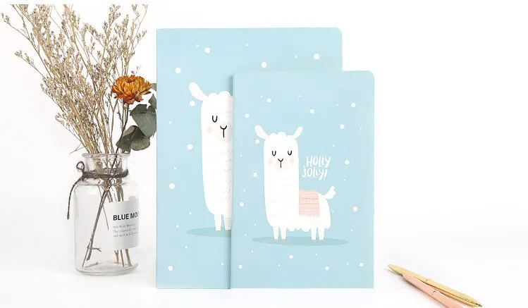 A5 блокнот,, Kawaii Bullet Journal, мягкая обложка, дневник, планировщик, альпака, милый офисный канцелярский блокнот с животными, бумага