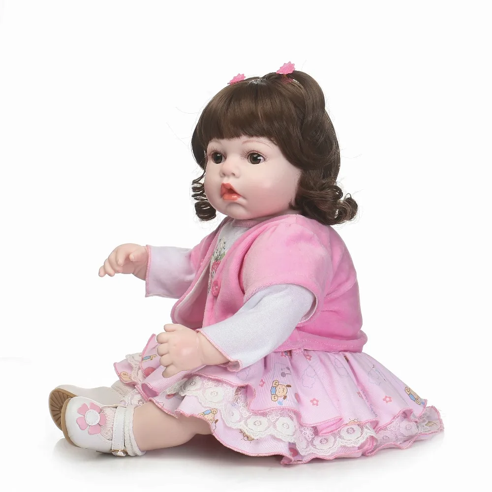 Игрушки для девочек куклы Новорожденные 22 дюйма мягкая силиконовая кукла