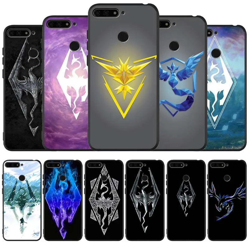 Чехол для телефона с логотипом Skyrim черный силиконовый чехол honor 30 20 Pro 8 8X 9 10 Lite Mate |