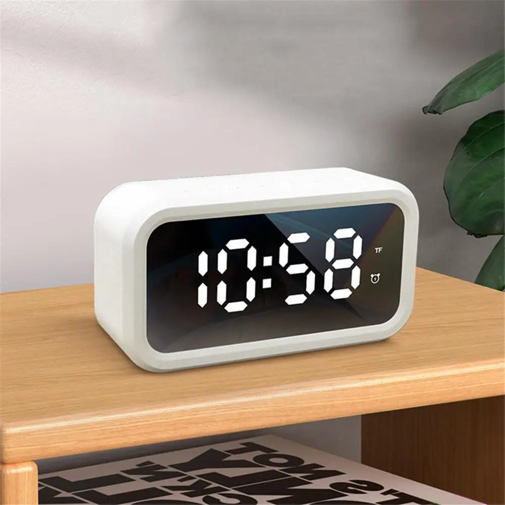 Rechargeable Multifunctional Alarm Clock Electronic Bluetooth Speaker Radio Supports Real-time Temperature Display Function | Дом и сад