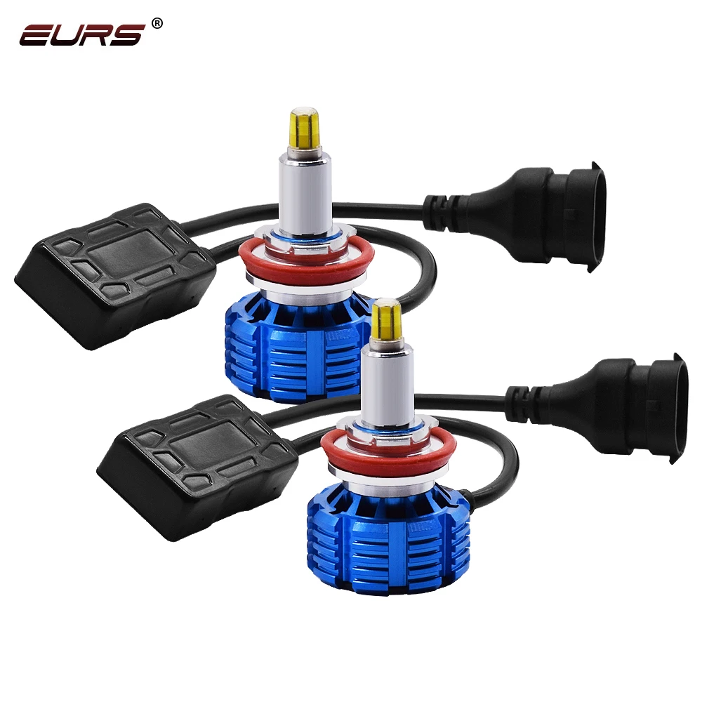 Светодиодная лампа EURS H7 H1 H3 H8 H11 9005 HB3 9006 HB4 D1S D2S D3S D4S Canbus автомобильные фары