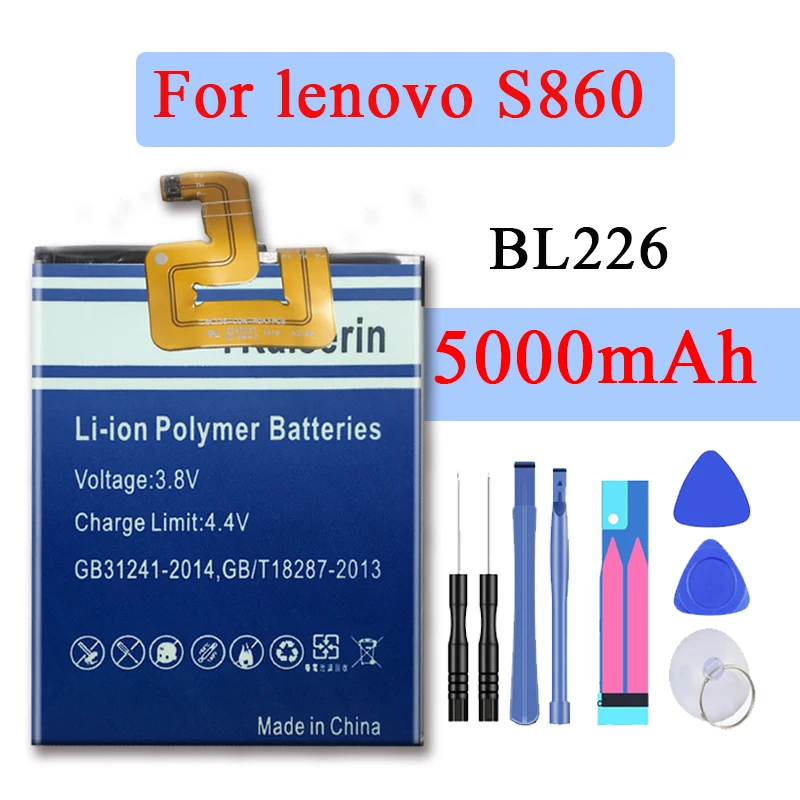 Новый оригинальный YKaiserin Высокое качество 5000 мАч для Lenovo BL226 батарея S860 мобильный