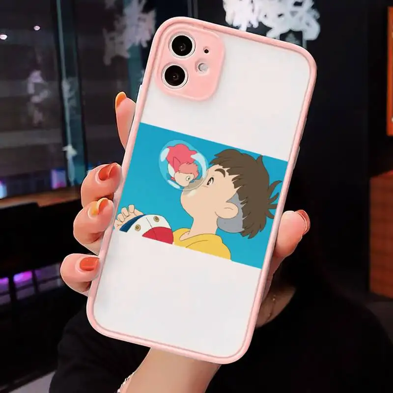 

Hayao Miyazaki anime ponyo Phone Cases matte transparent For iphone 7 8 11 12 plus mini x xs xr pro max cover