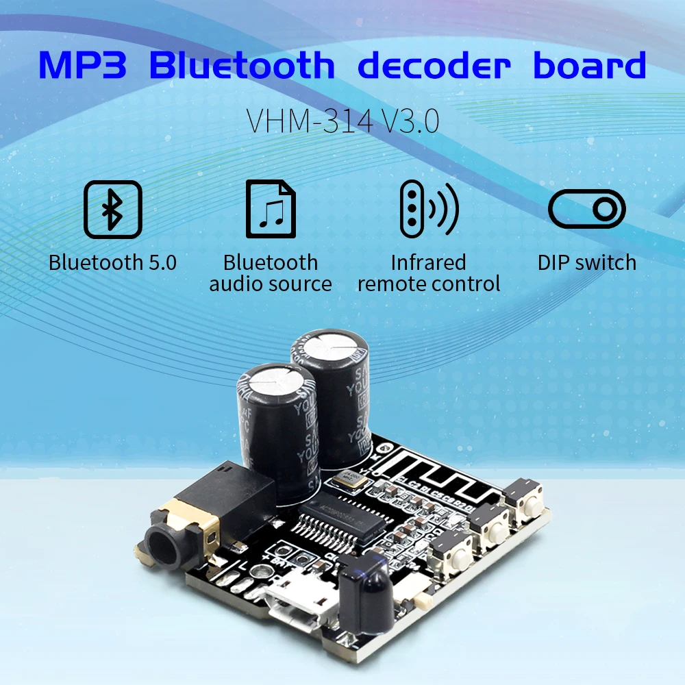 VHM 314 V3.0 Bluetooth аудио приемник плата 5 0 mp3 декодер не допускающий потерь с режимом EQ и