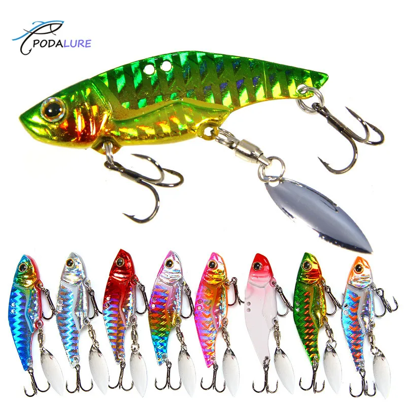 

Underspin Spinner Hard Lures for Fishing Baits VIB with Willow Blade 12g 16g