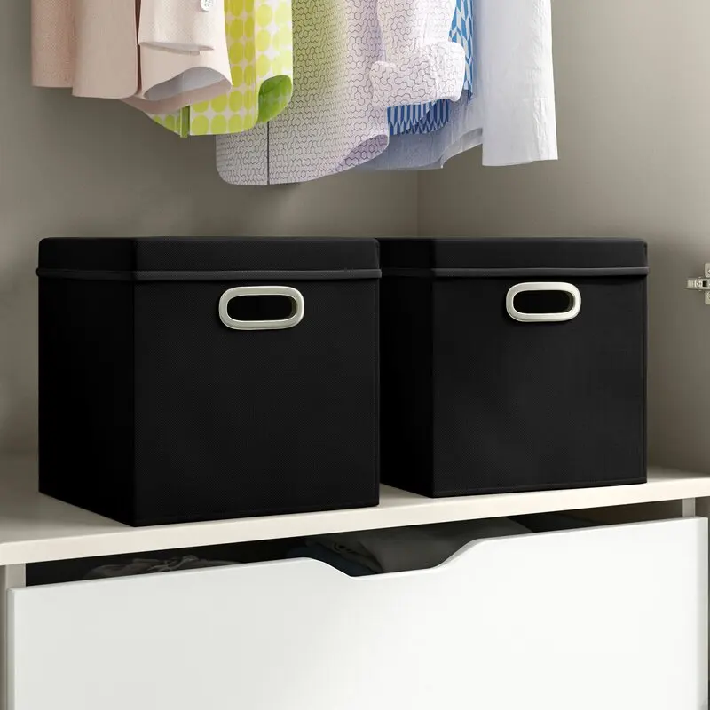 Conjunto de caja de tela (Juego de 2), ropa. Caja de almacenamiento de ropa interior-1