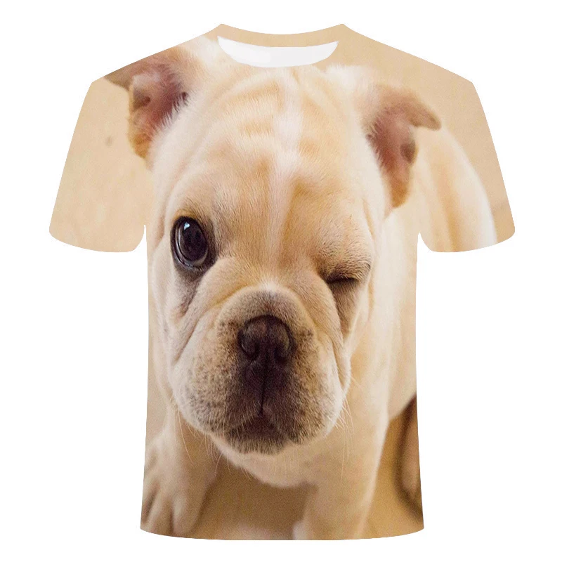 

Funny Dog Pattern Men's T-shirt Men's Top Summer Casual 3D Printed Harajuku Shirt Men's O-Neck Top 5 T-shirt