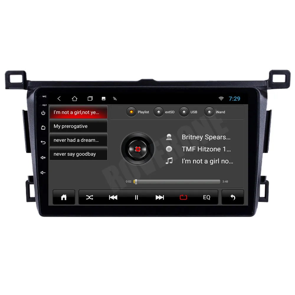 Автомагнитола RoverOne для Toyota RAV4 2013 2014 2015 2016 Android 10 автомобильный мультимедийный