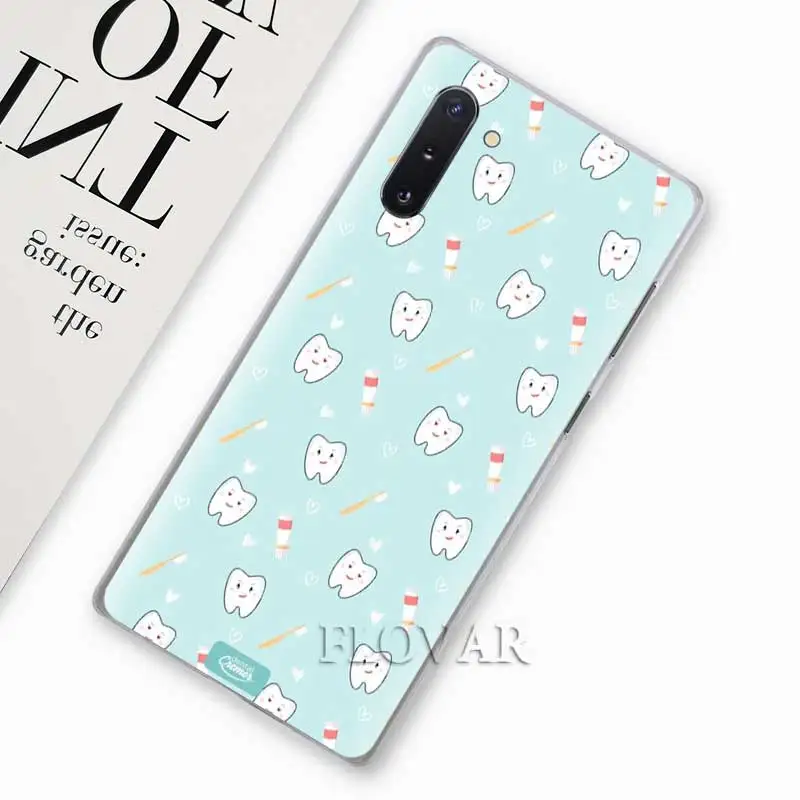 Dentist Teeth Tooth Phone Cases for Samsung Galaxy Note 10 S10 Plus 5G S10e A30 A40 A50 A60 A70 M40 Hard Cover Coque