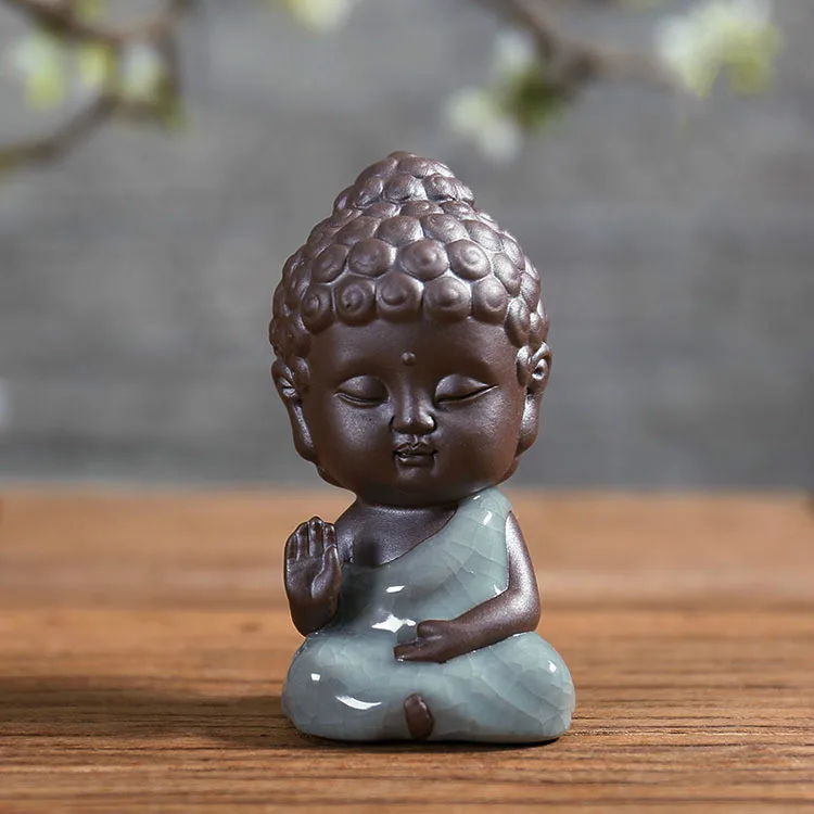 Статуя Будды высокого качества статуя Декор монах чай питомцы автомобильные