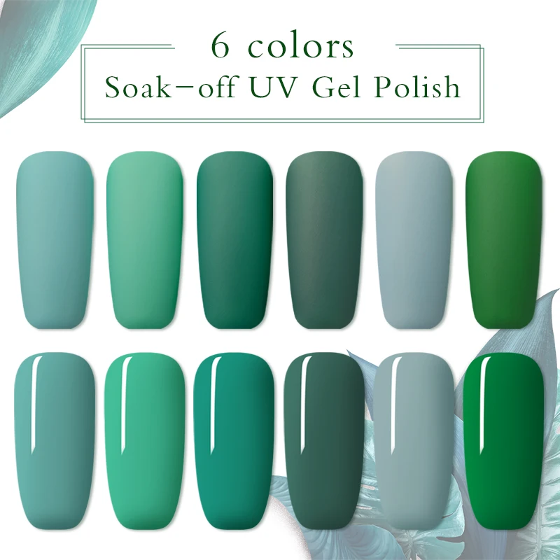 Цветной Гель-лак FOUR LILY 5 мл серия Green отмачиваемый УФ-Гель-лак для нейл-арта лак