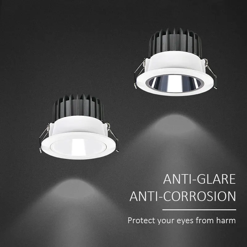 Lámpara LED antiniebla anticorrosión para baño y cocina, foco LED para techo, regulable, IP55