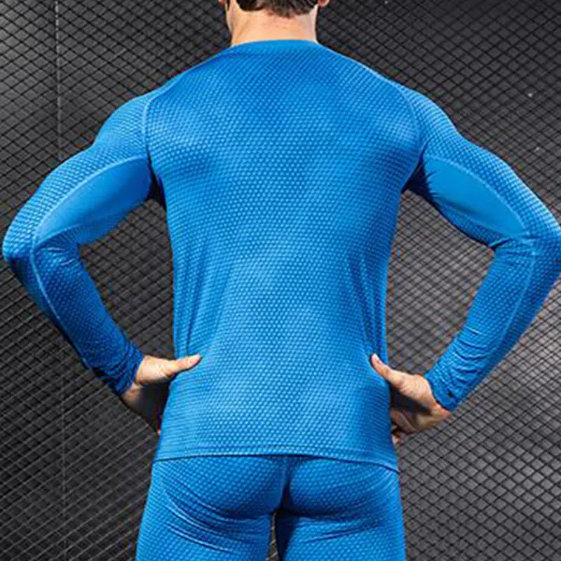 

Men Sports Training Compression Long Sleeve Fitness Tops Base Layer Gym T-Shirt