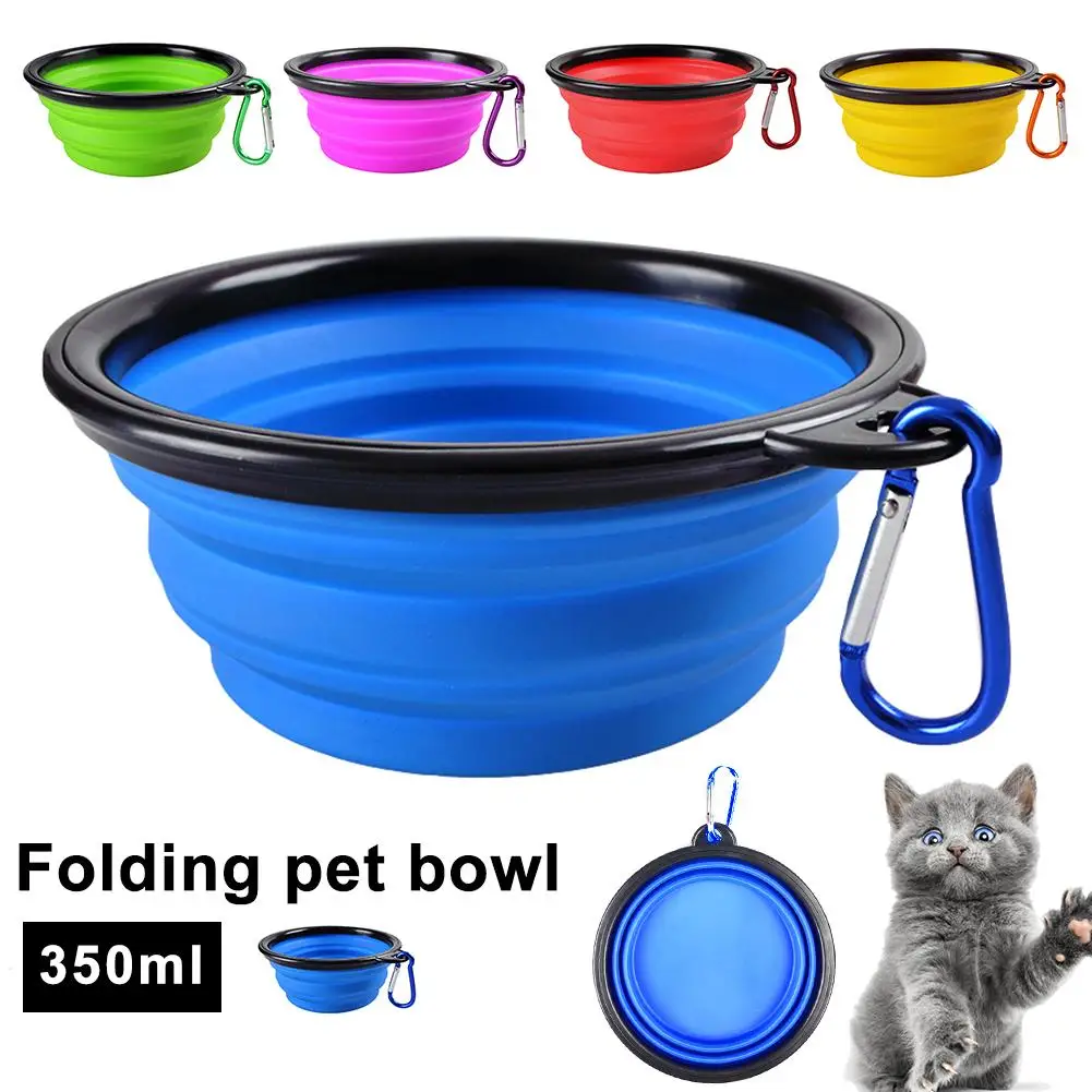 Милая Складная миска для кормления домашних животных 350 мл|Кормление собаки| |