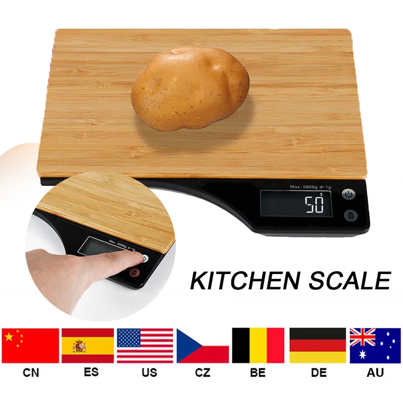 

5KG/1g LCD Digital Electronic Weighing Scale Household Kitchen Scale Electronic Food Slim Scales Diet Scales Measuring Tools