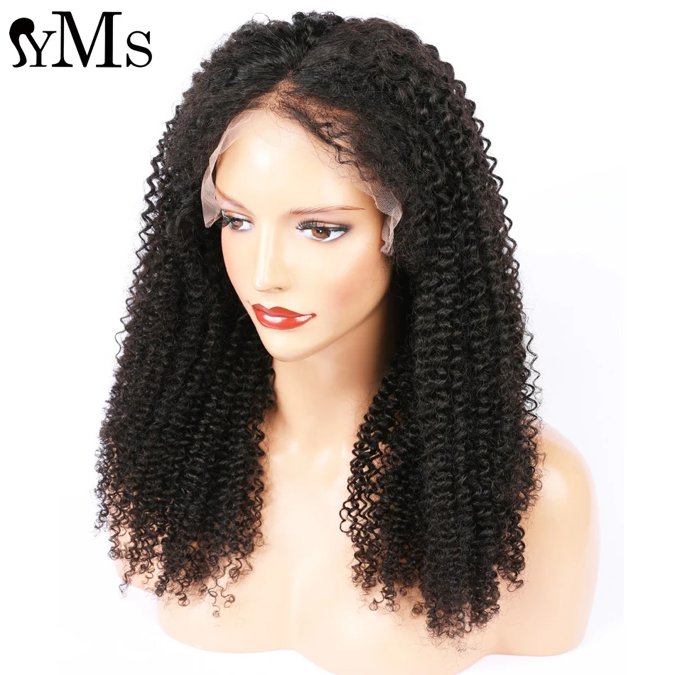 

YMS курчавые вьющиеся парики для черных женщин, бразильские волосы, вьющиеся передние парики на сетке, парики из человеческих волос на сетке ...