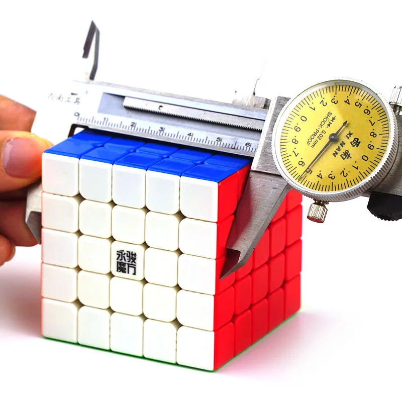 Cubos m&aacute;gicos magn&eacute;ticos YJ V2M, 5x5x5, cubo magn&eacute;tico, cubo m&aacute;gico sin adhesivo/rompecabezas negro, juguetes educativos para ni&ntilde;os-1