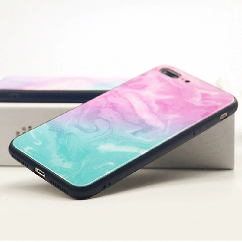 Чехол для Huawei Mate 20 Pro Роскошный Жесткий чехол из закаленного стекла с мрамором Lite