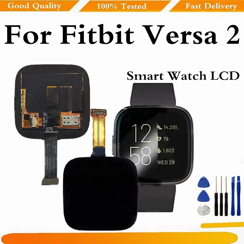 

Оригинальный ЖК-дисплей для Fitbit Versa 2, умные часы Fitbit Versa2, дисплей, сенсорная панель, Запасная часть