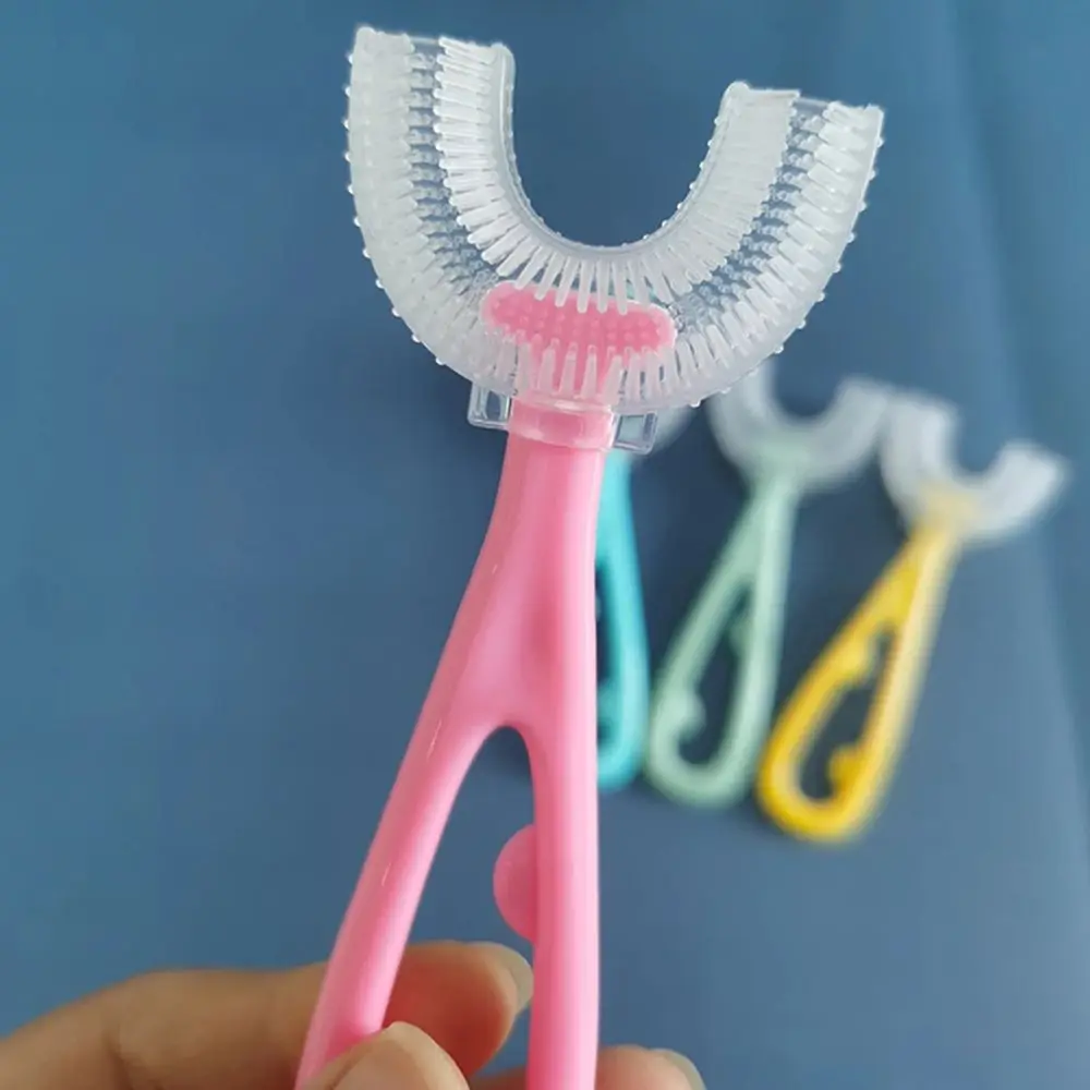 

Baby Toothbrush Children 360 Degree U-shaped Manual Toothbrush Mouth-Cleaning Multiple Styles Cartoon Hand-Held Baby Accessories