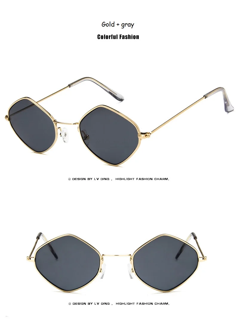 2019 Модные женские солнцезащитные очки с ромбовидной маленькой оправой Ocean