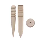 Многоразмерный Деревянный инструмент для полировки кожи, круглый стержень из твердой древесины и кожи для полировки краев, инструмент для работы с кожей