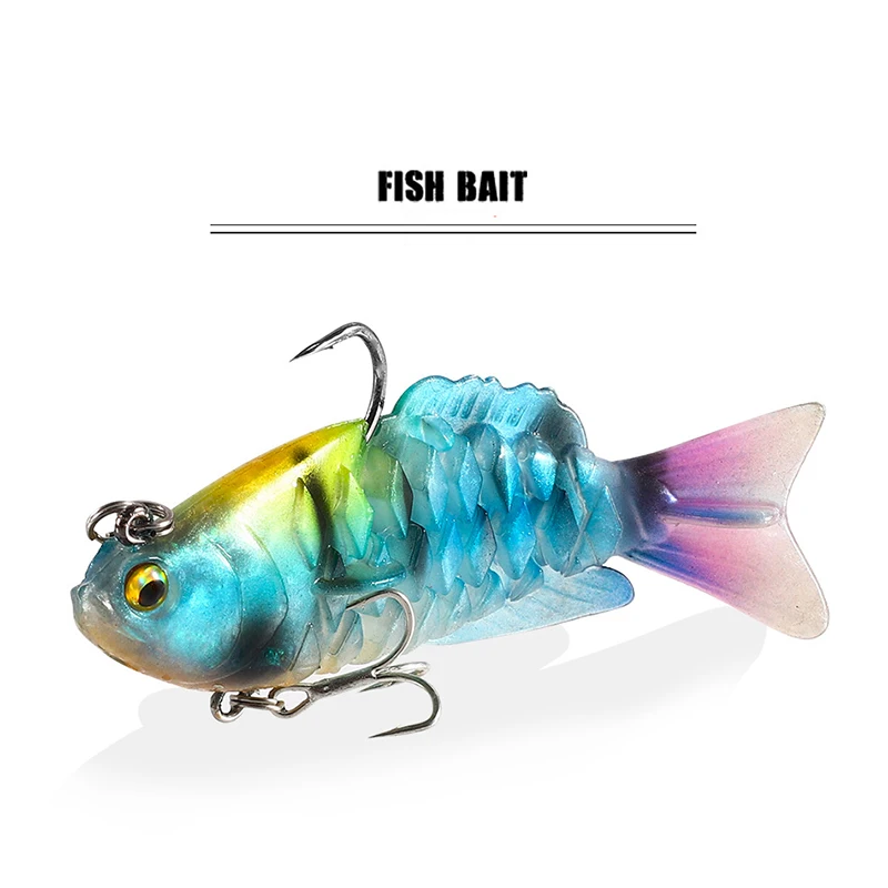 

3D Bionic Broken Section Sinking Soft Lure X sections swimbait soft fishing Bait 100mm 21g pike/bass Freshwater Saltwater Lure